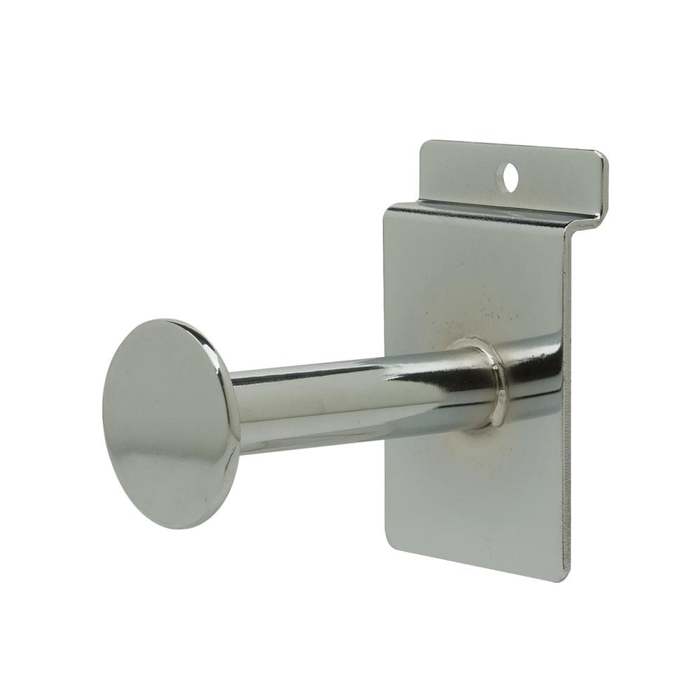 Chrome 3" Metal Slatwall Hook with Disc End