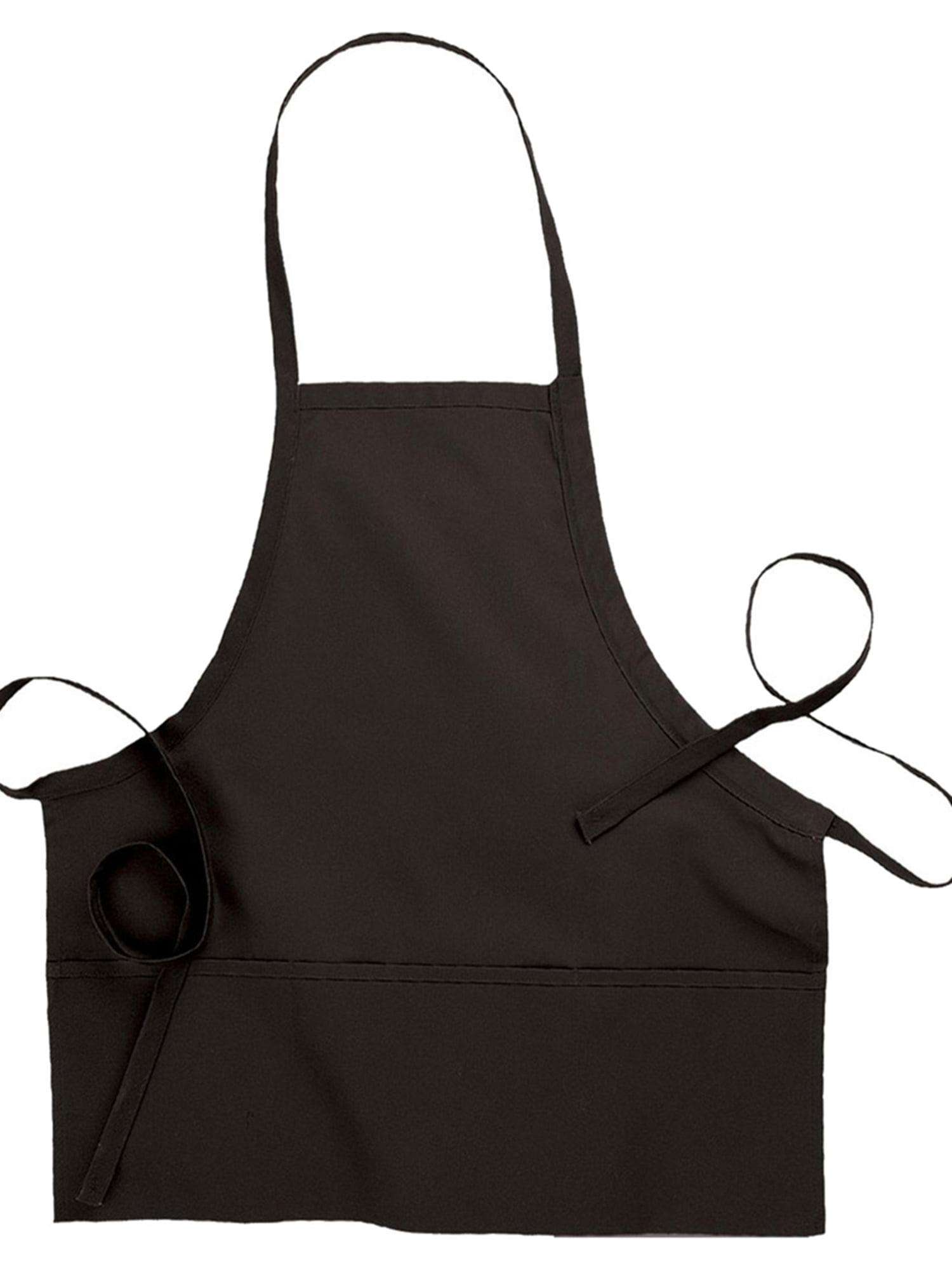 Ed Garments Three Divisional Pocket Bib Apron, BLACK, One Size