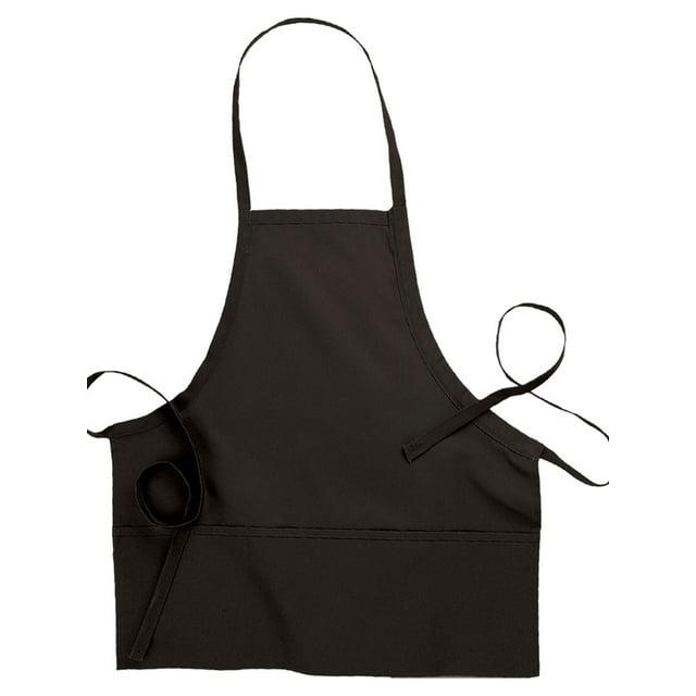 Ed Garments Three Divisional Pocket Bib Apron, BLACK, One Size