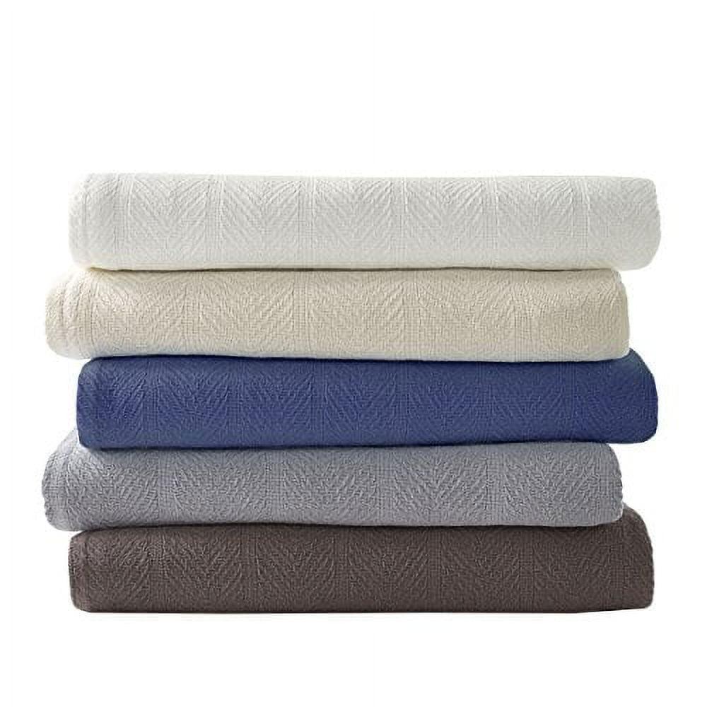 Eddie Bauer Herringbone Cotton Reversible Blanket