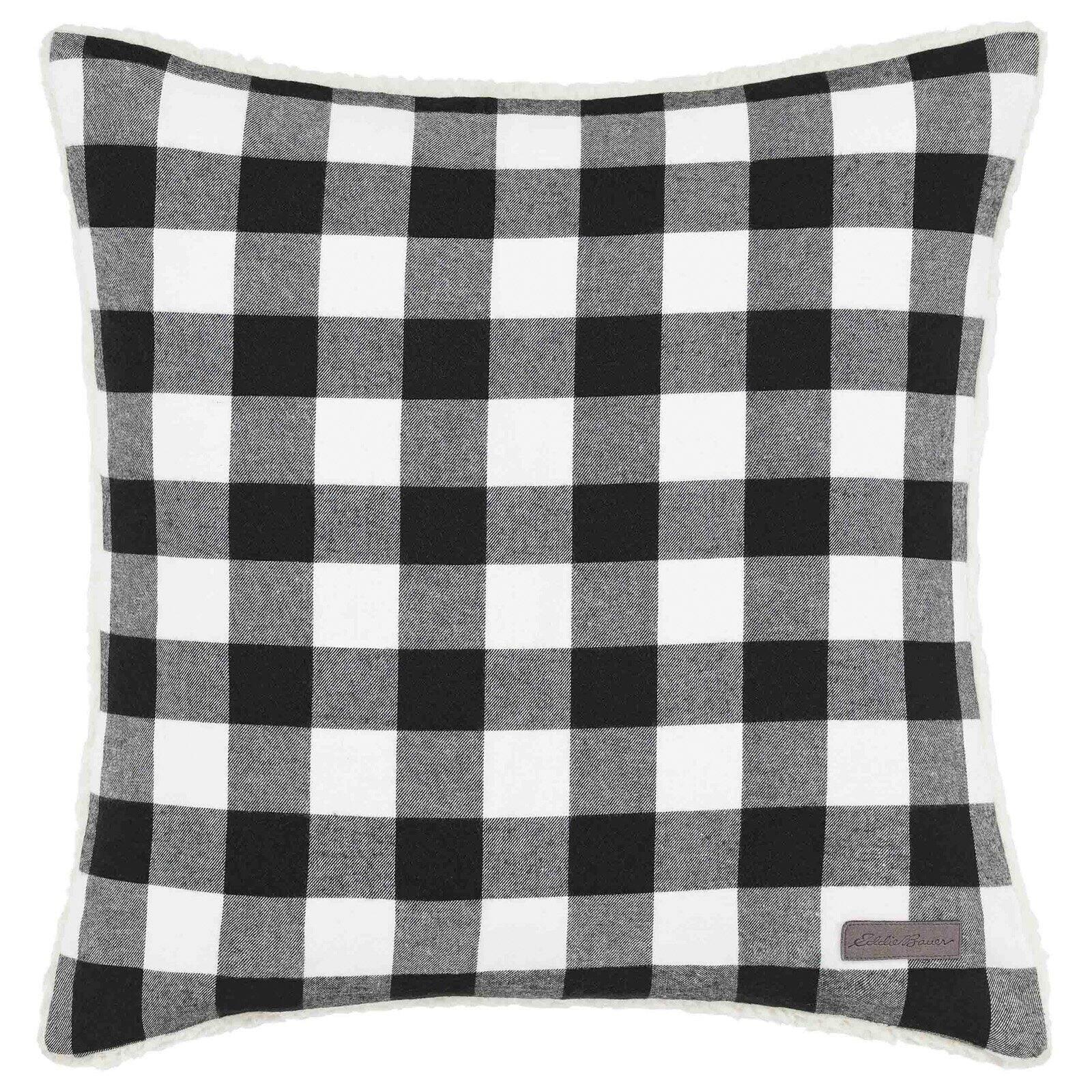 Eddie Bauer Cabin Plaid Flannel Square Throw Pillow