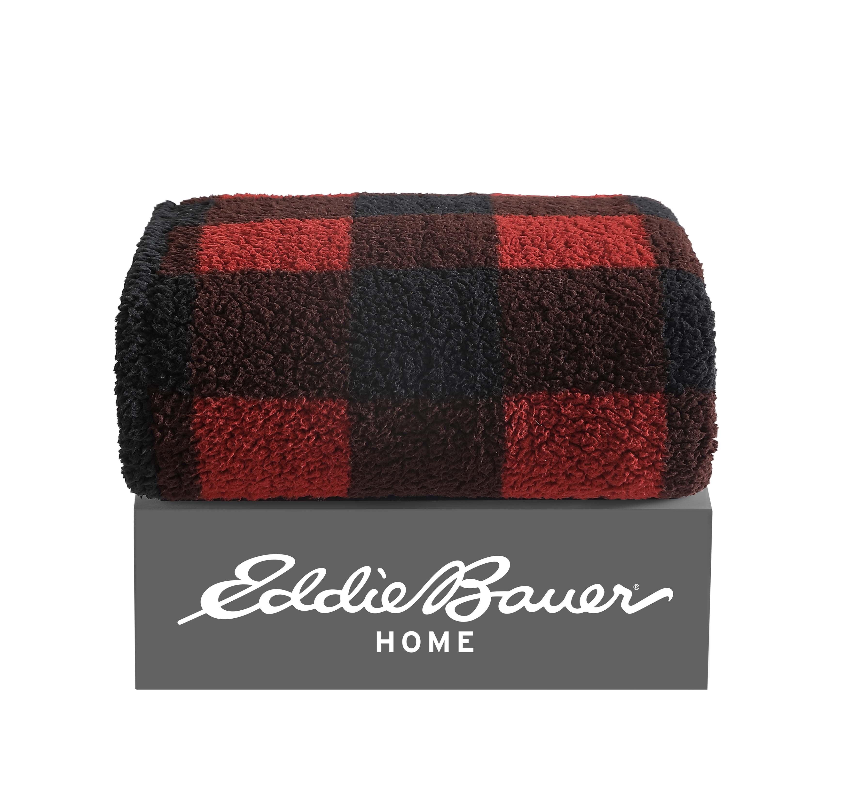 Eddie Bauer Eddie Bauer Printed Sherpa Reversible Throw Blankets