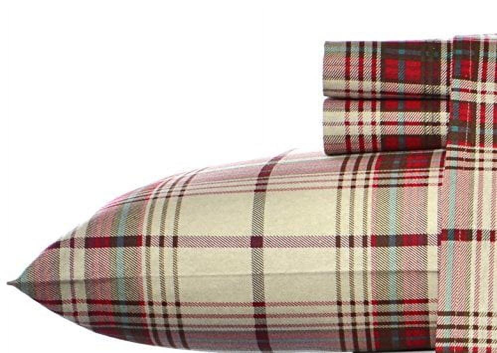 Eddie Bauer Flannel Sheet Set, King, Montlake Plaid