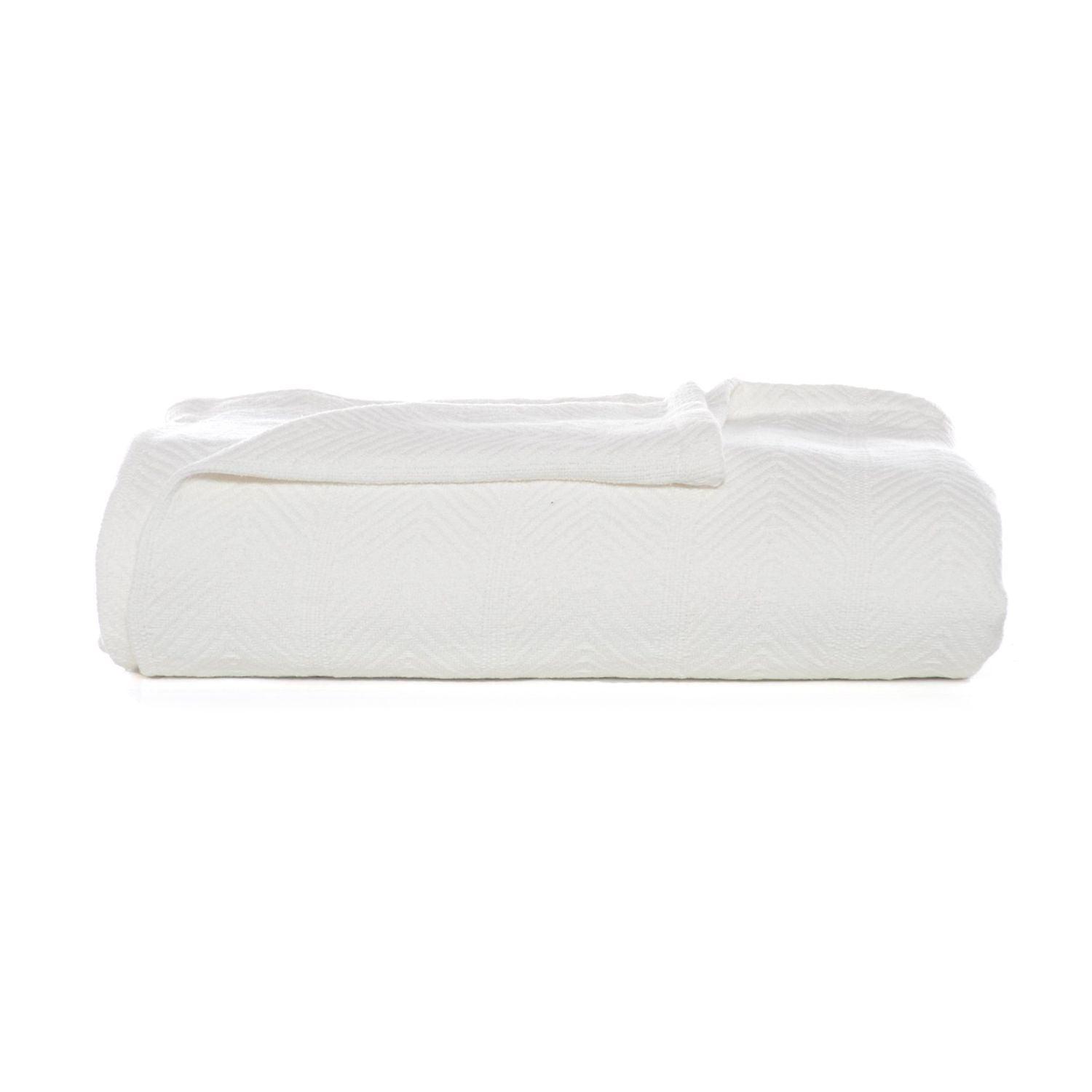 Eddie Bauer Herringbone Cotton Reversible Blanket