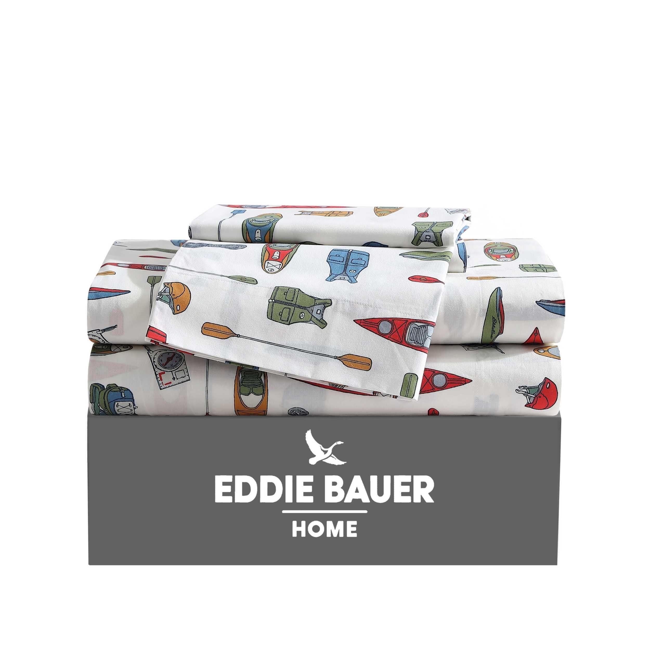 Eddie Bauer Kayak Adventure Red Twin Sheet Set