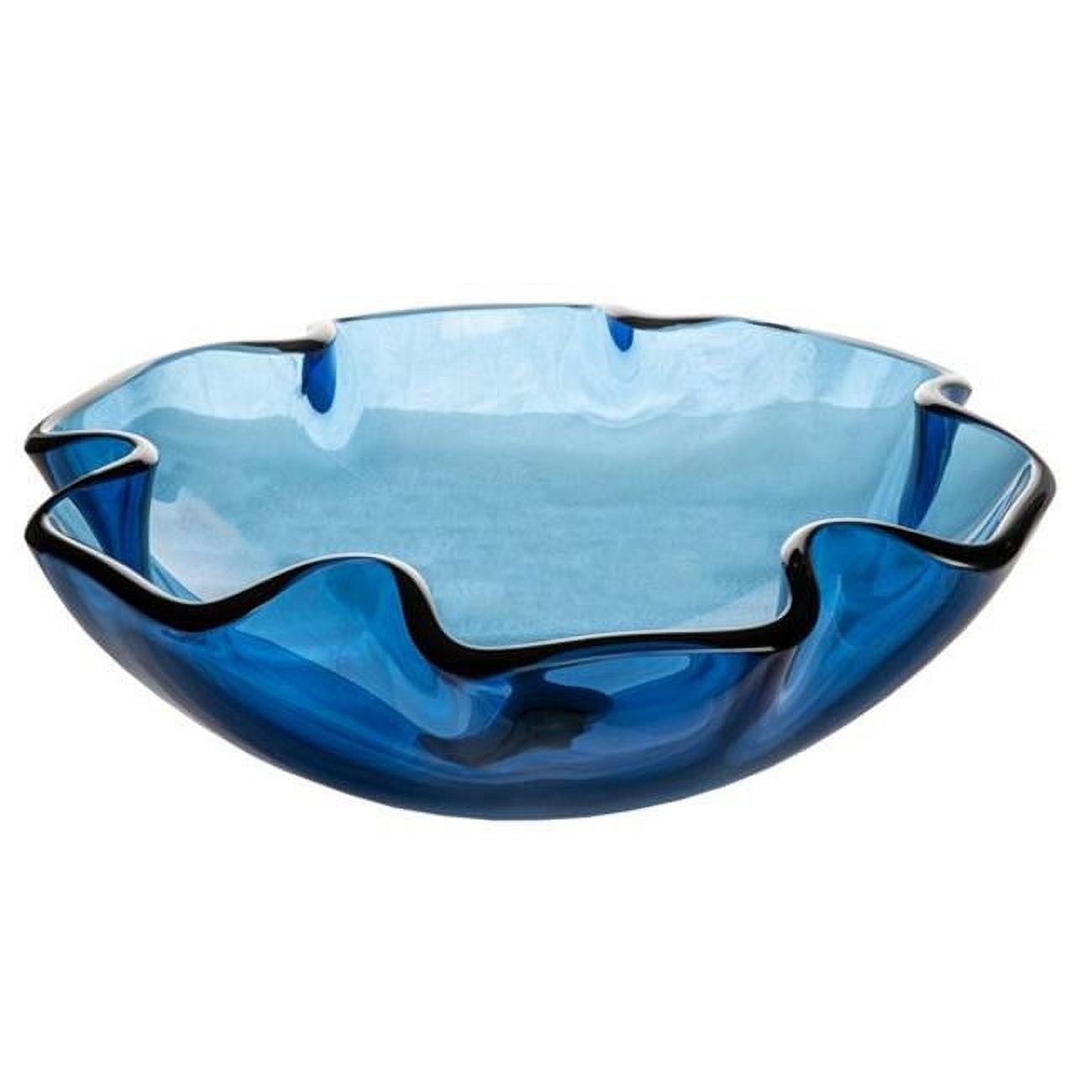 Eden Bath 16.5'' Blue Tempered Glass Specialty Bathroom Sink