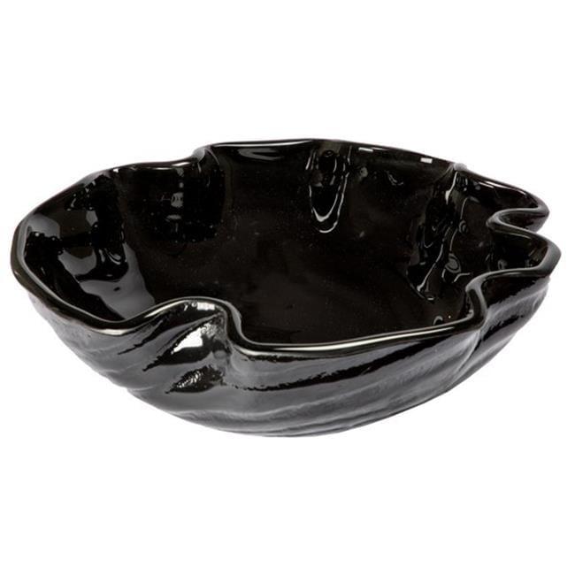 Eden Bath 16.25'' Black Tempered Glass Specialty Bathroom Sink