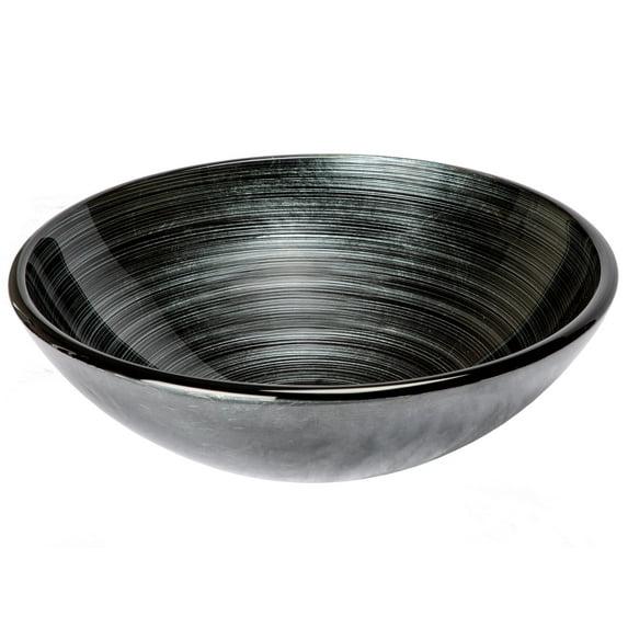 Eden Bath 16.38'' Tempered Glass Circular Bathroom Sink