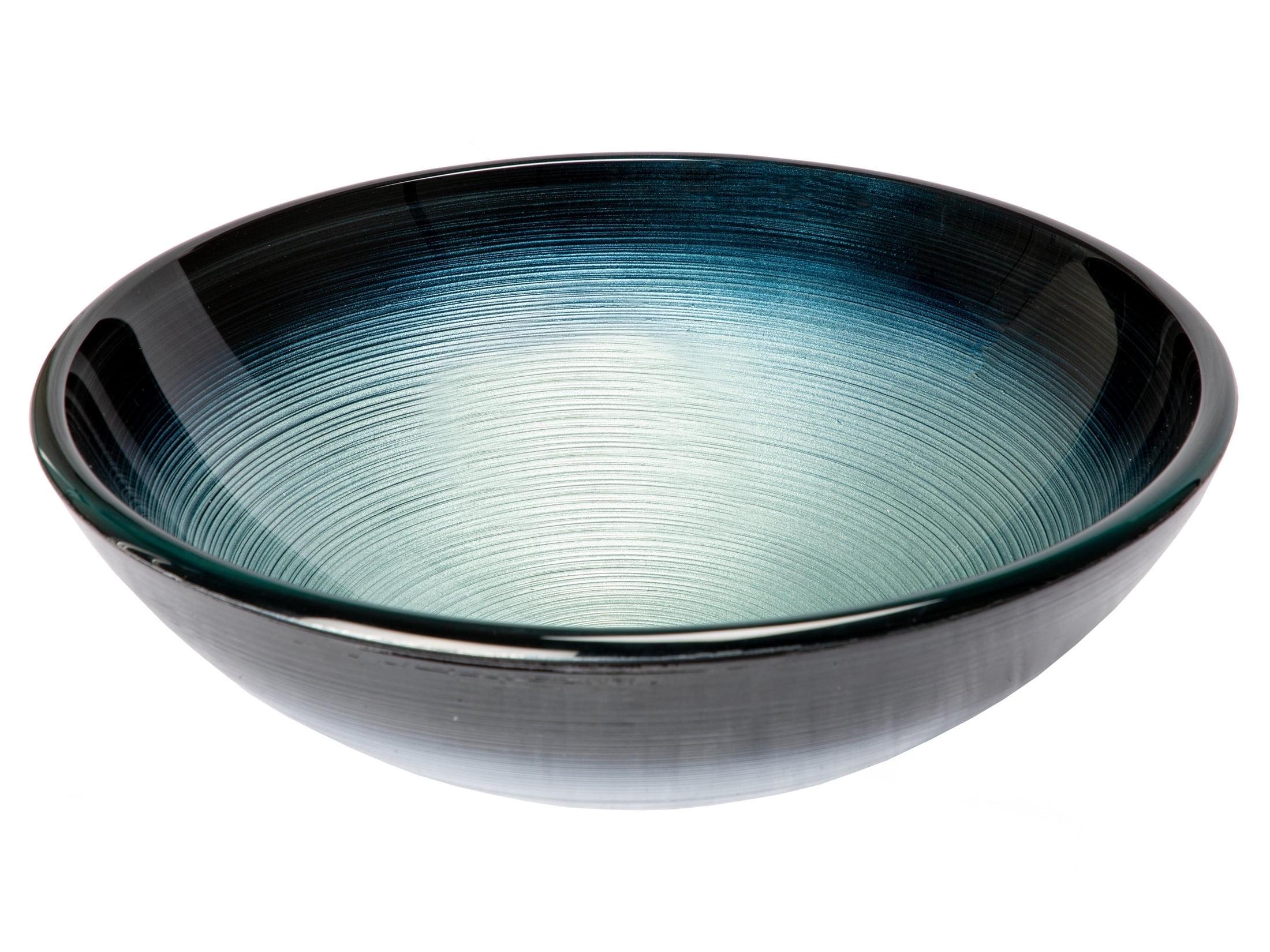 Eden Bath 16.38'' Tempered Glass Circular Bathroom Sink