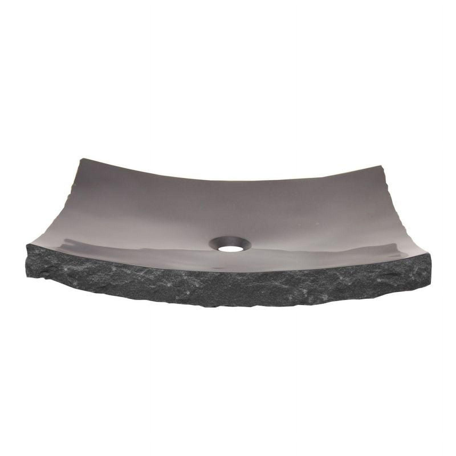 Eden Bath EB_S014BK-P Stone Vessel Sink, Black