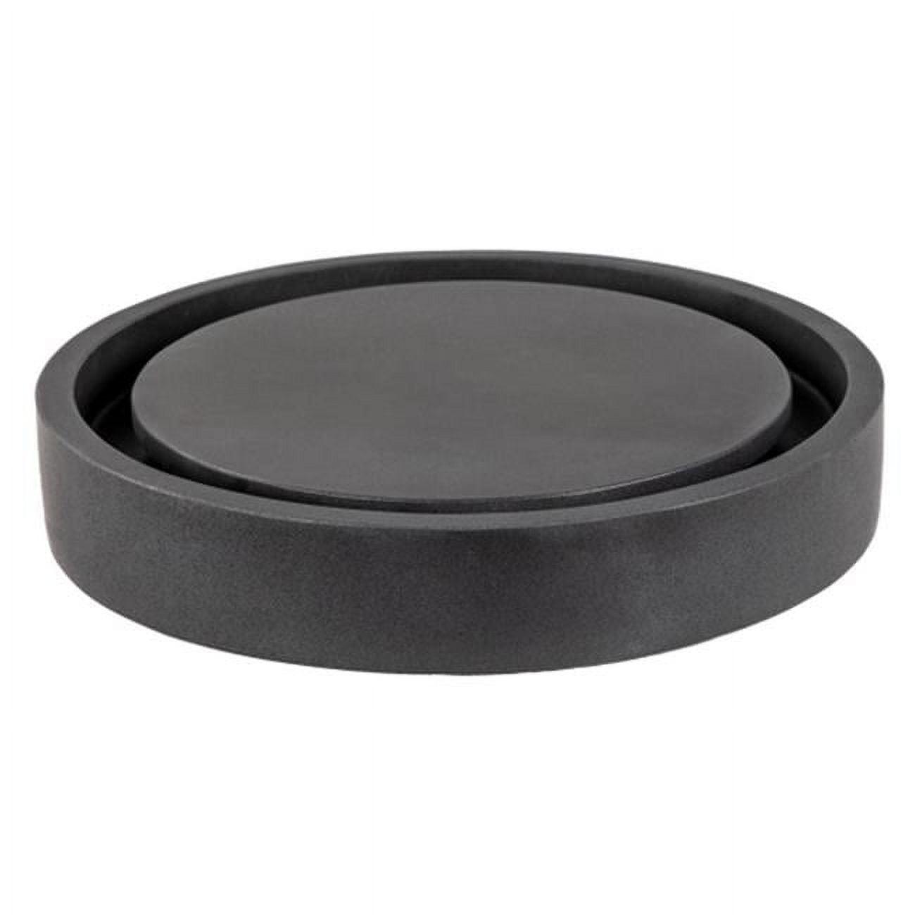 18-Inch Black Lava Stone Round Infinity Pool Sink