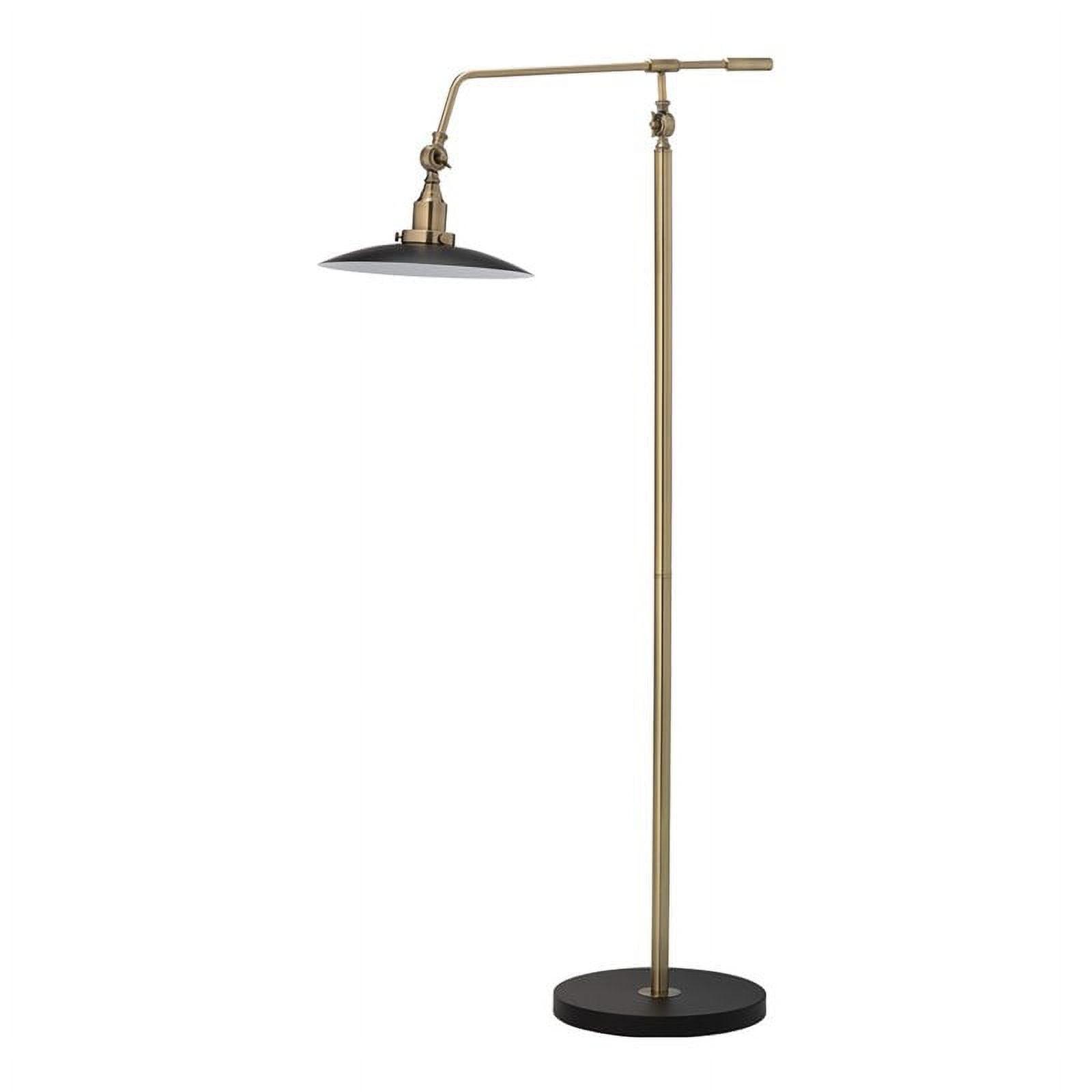 Splendor Home Mid Century Modern Floor Lamp Antique Brass : Adjustable Arm, Iron Body, UL Listed