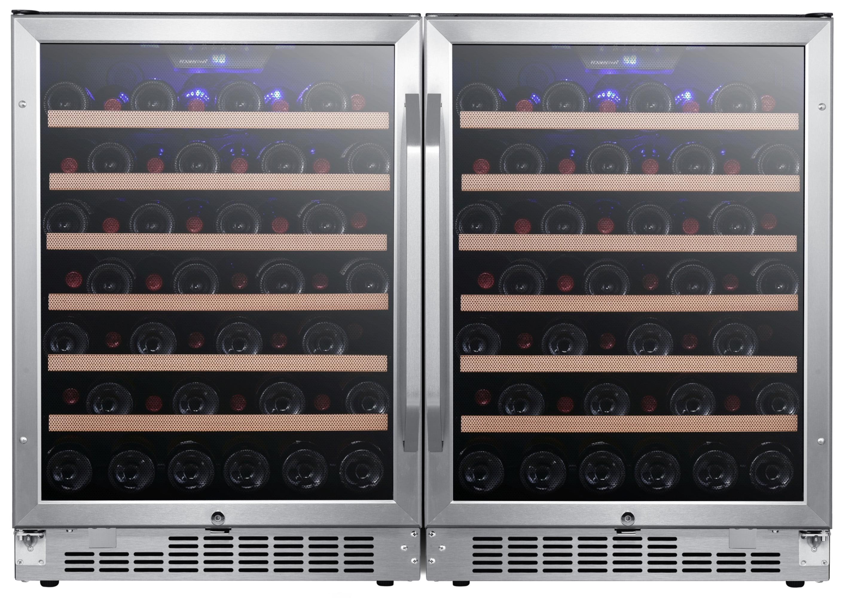Edgestar Cwr532szdual 48" Wide 106 Bottle Built-In Side-By-Side Wine Cooler - Stainless