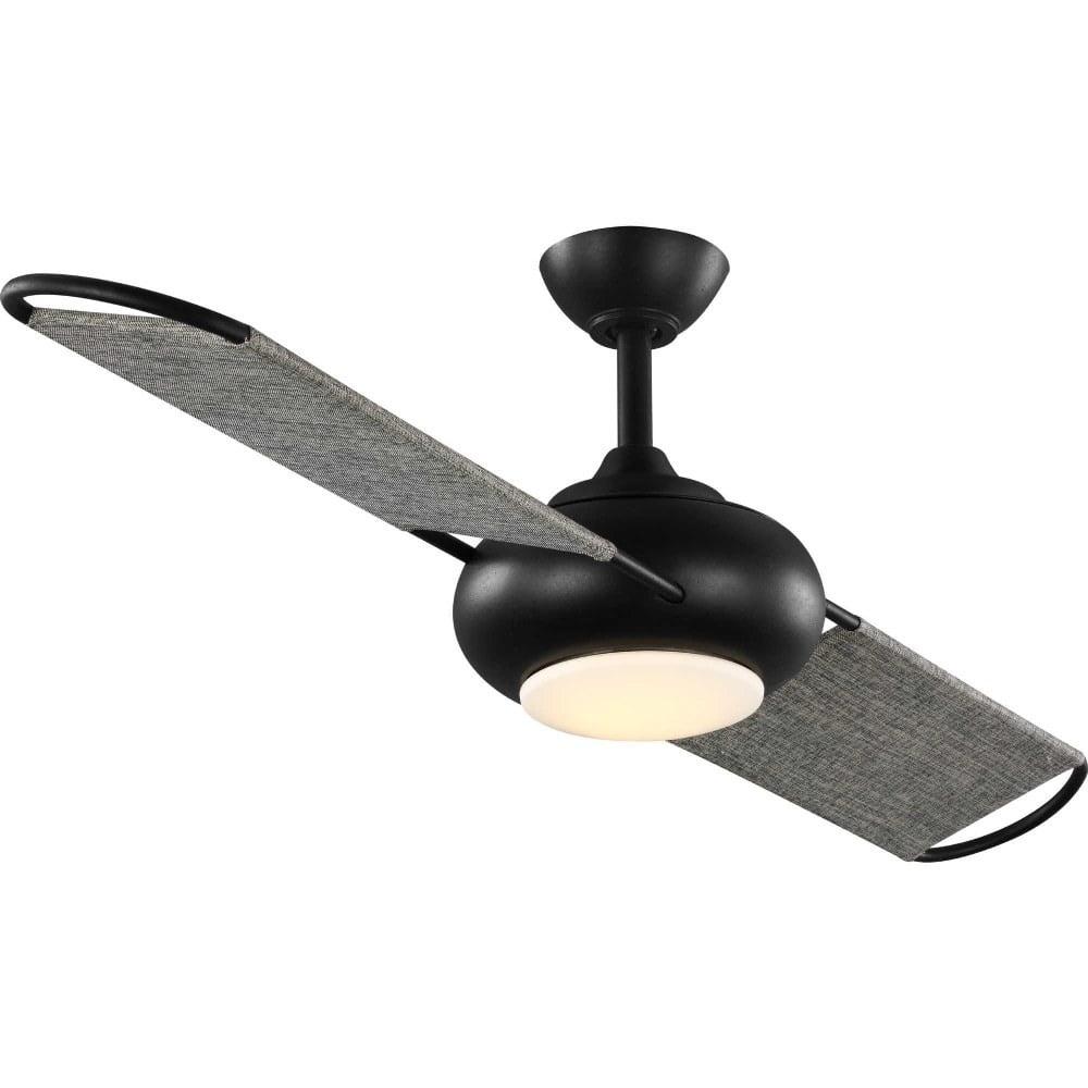 Edisto Black 54" Indoor/Outdoor Ceiling Fan with LED Light