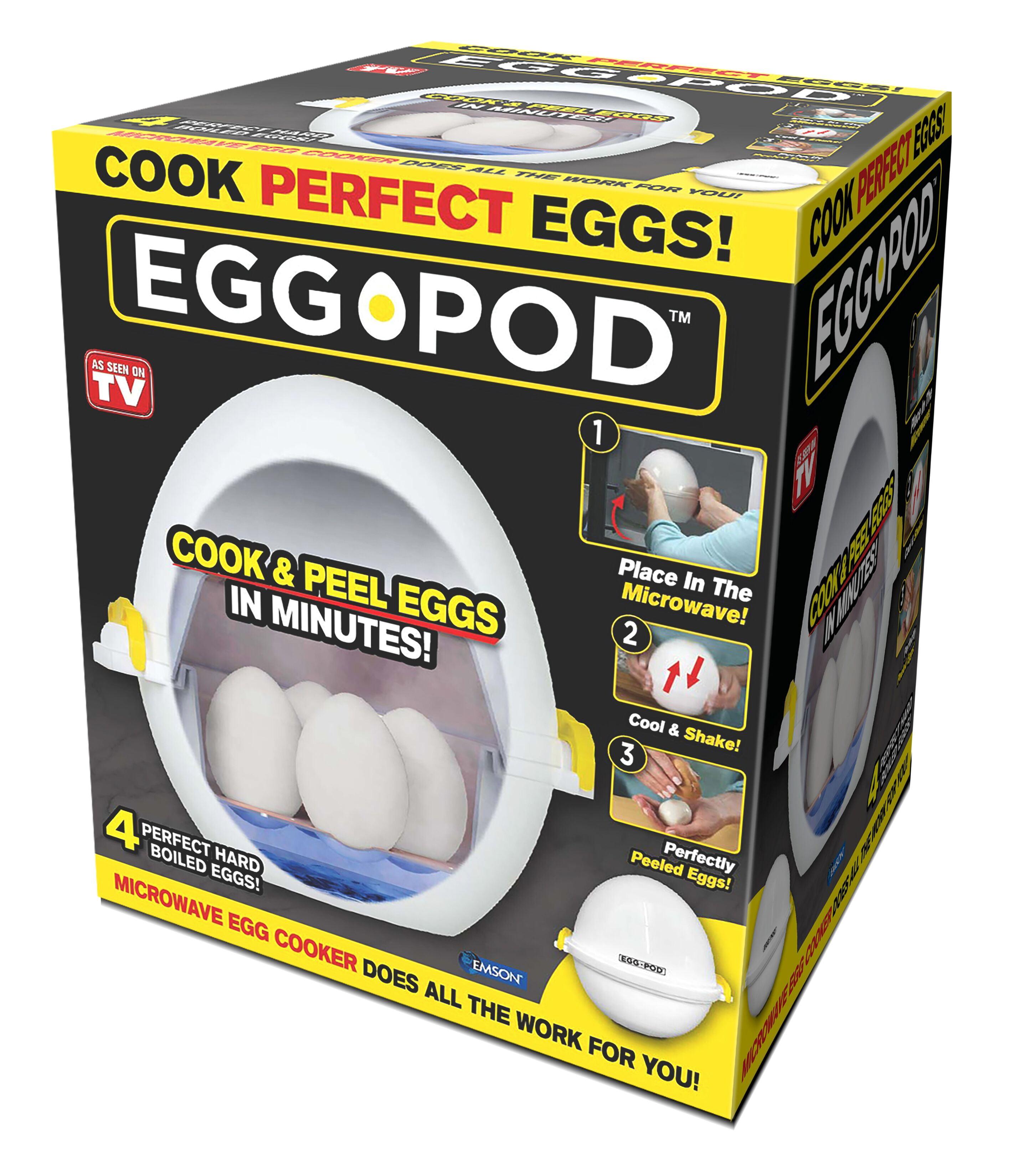 White Microwave Egg Cooker with Poaching Tray