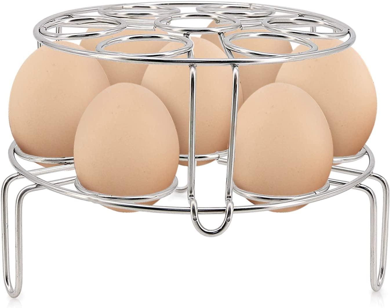 Egg Steamer Rack Trivet for Instant Pot Accessories 5 Qt, 6 Qt, 8 Qt Pressure Cooker 2 Pack Stackable 304 Stainless Steel Multipurpose Cooling Rack,Cooking