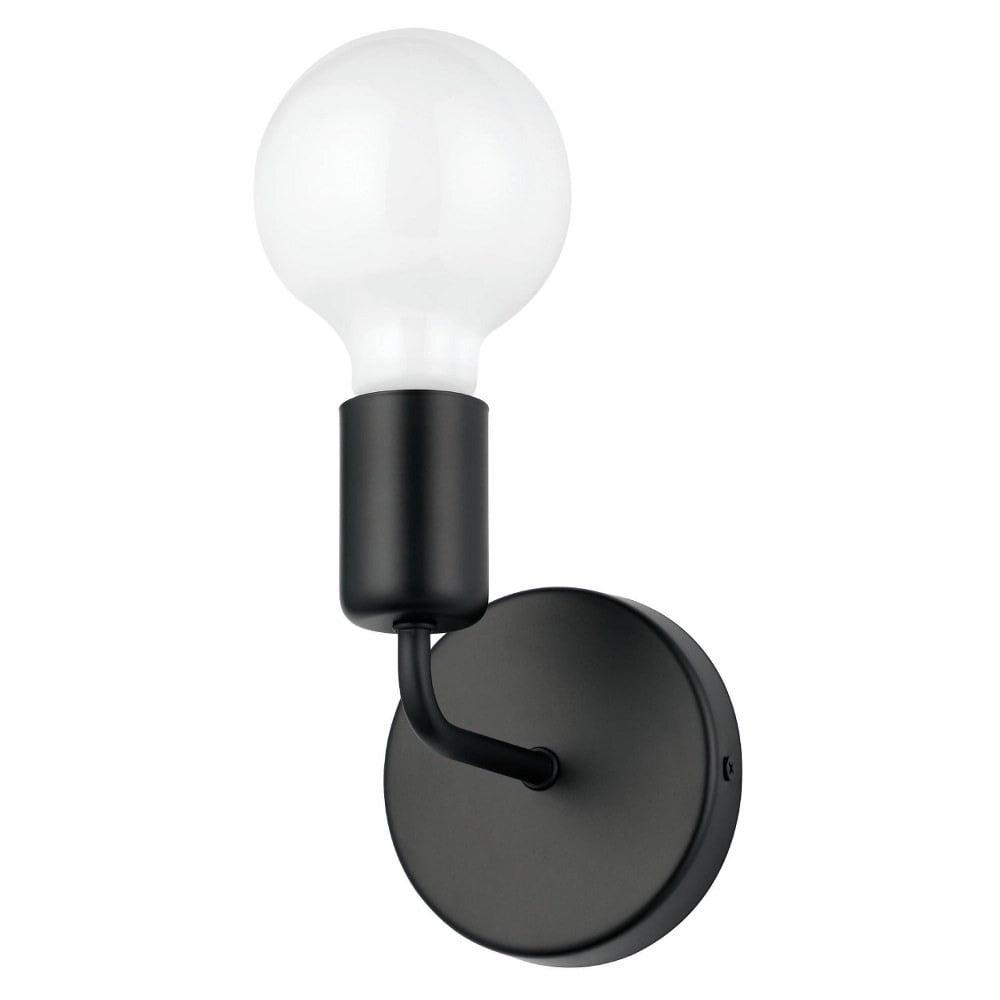 Avondale Matte Black Dimmable Steel Wall Sconce