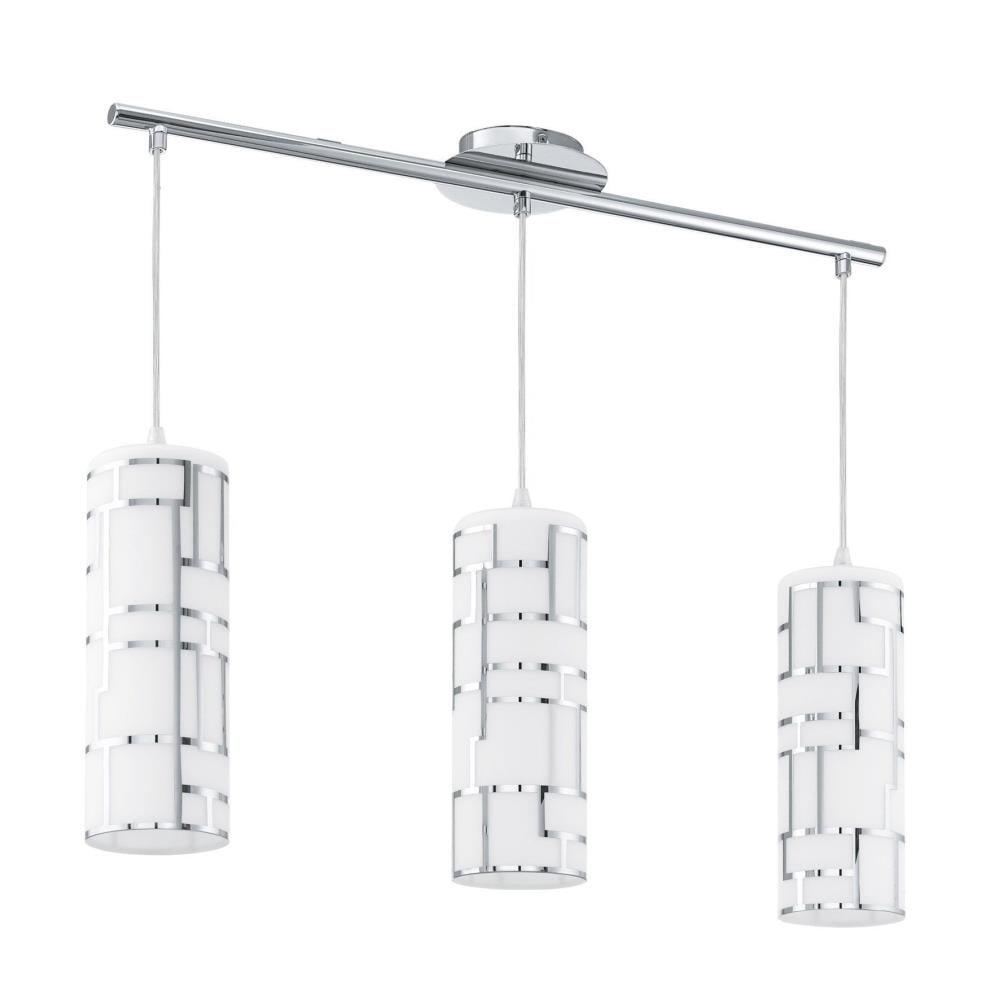Eglo Lighting - Bayman - 3-Light Multi Light Pendant - Chrome - White Decor