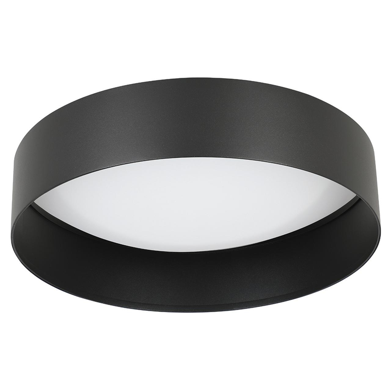 Ester 14-Inch Structured Black LED Flush Mount Ceiling Light