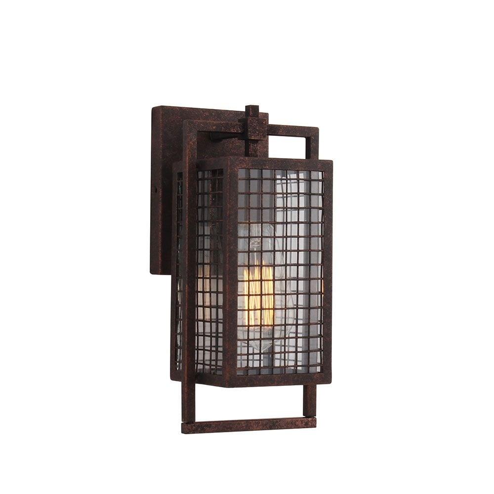 Garraux Rustic Bronze 12" Dimmable Wall Sconce with Clear Glass