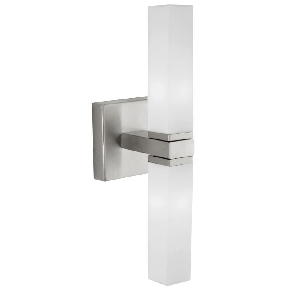 Palermo Matte Nickel Dimmable Vanity Wall Light with Opal Frosted Glass