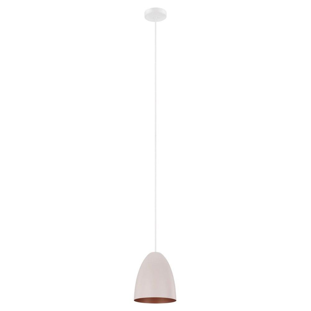 Sarabia 8'' Bowl Pendant Light in Pastel Apricot and Copper