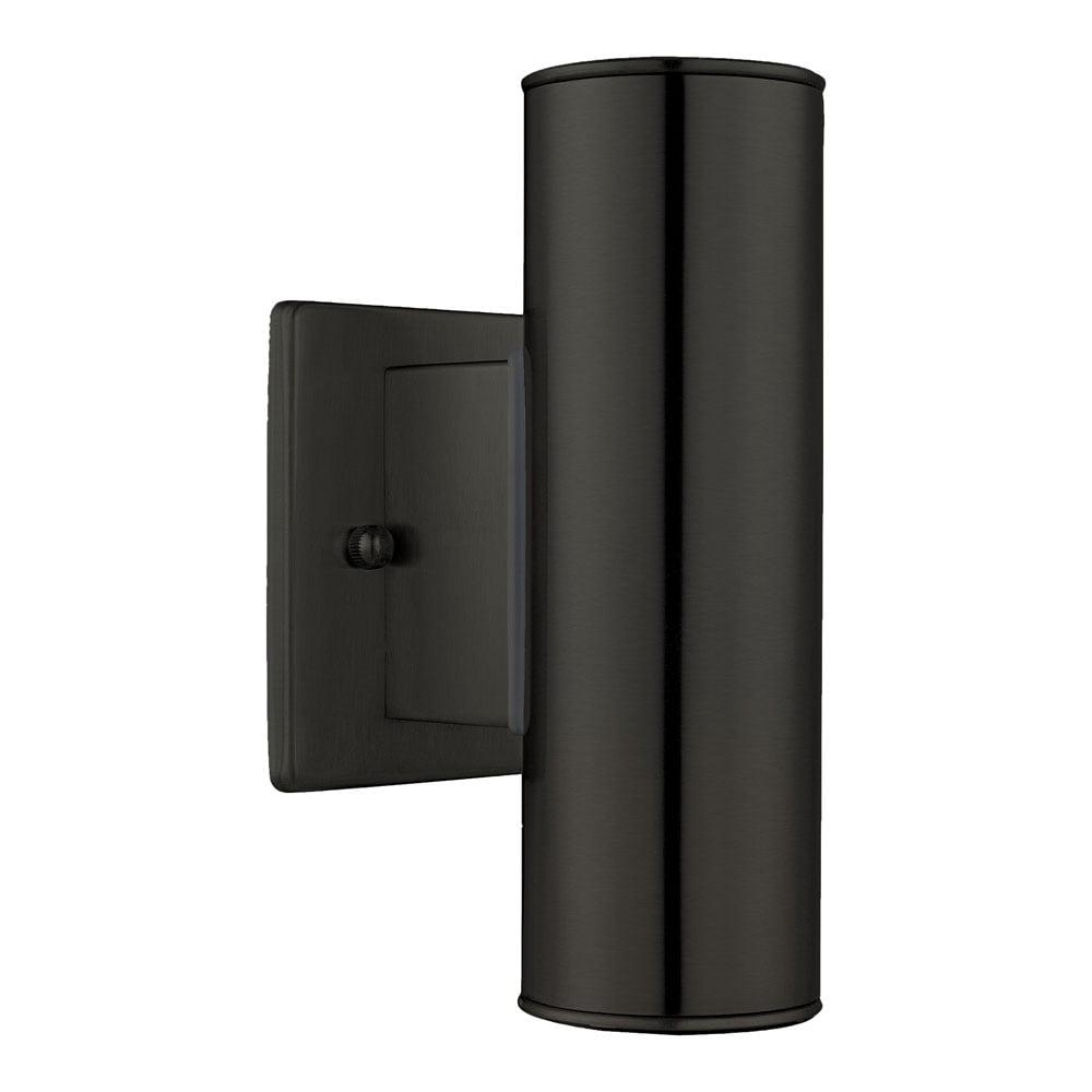 Riga Sleek Matte Black Cylinder Outdoor Wall Light