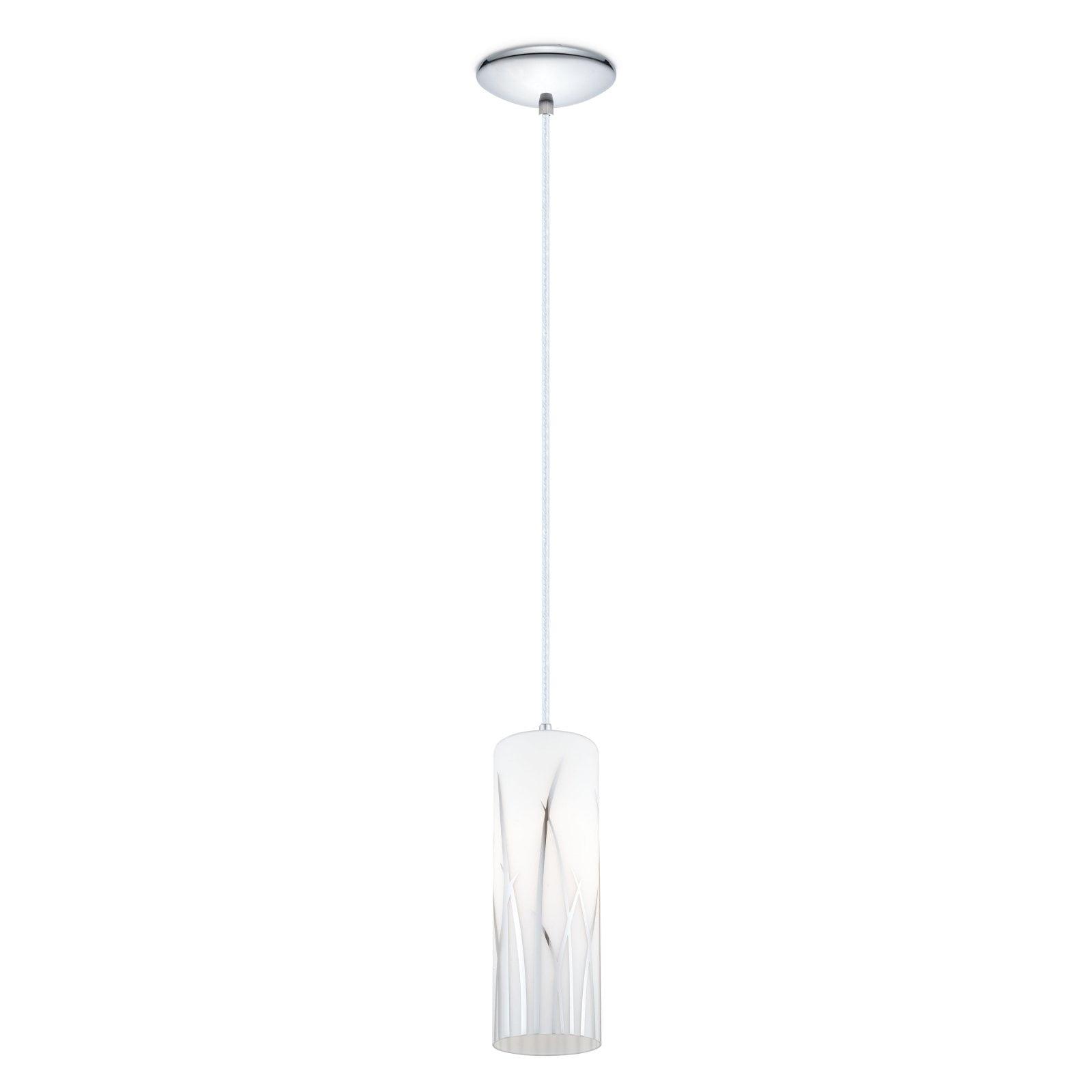 Rivato Chrome and Frosted Glass Mini Pendant Light