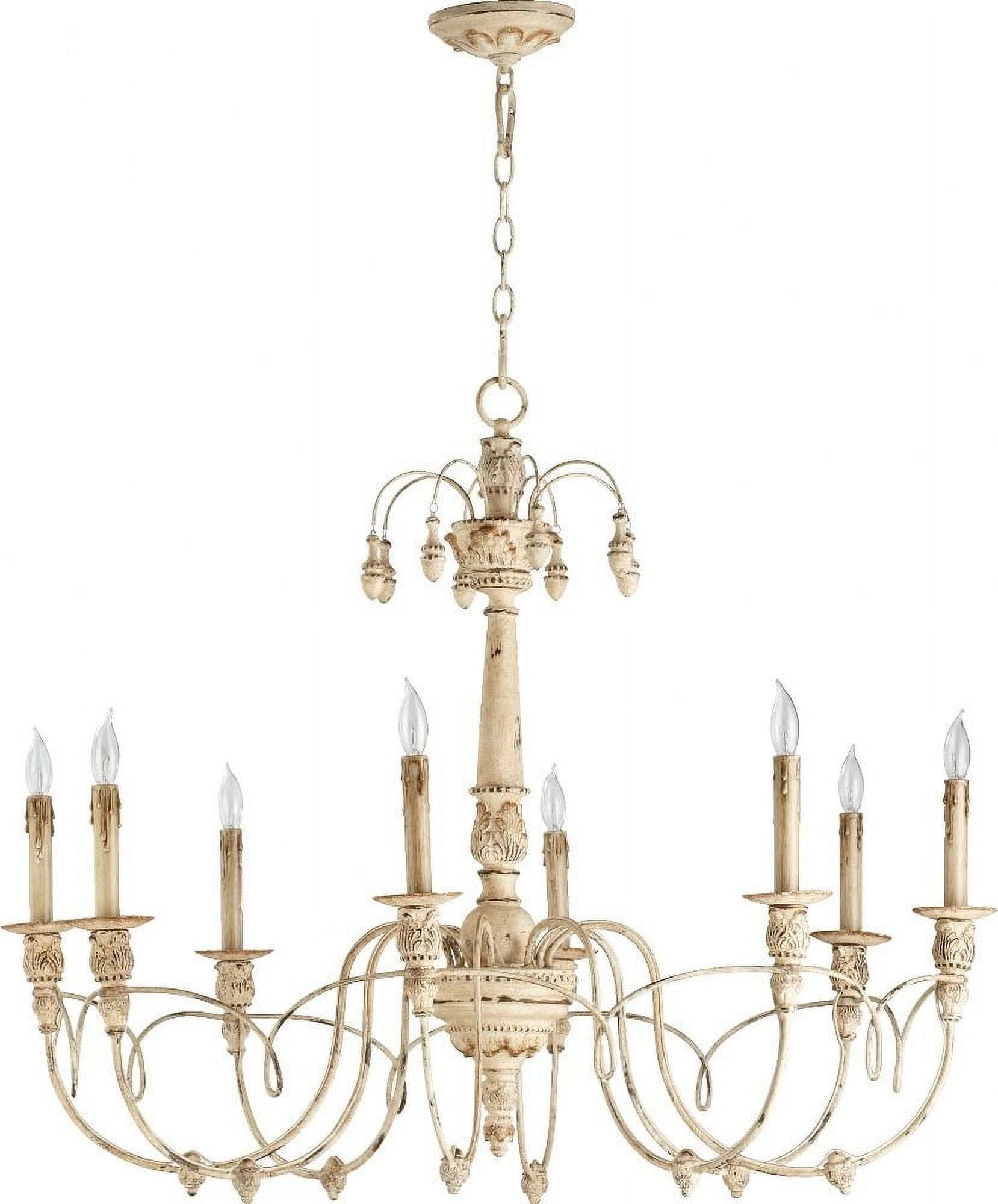 Persian White 8-Light Candelabra Chandelier