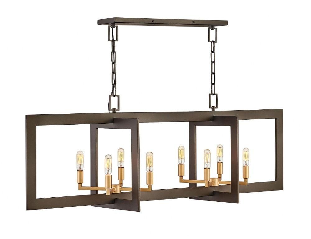 Hinkley Anders 8 - Light Candle Style Square / Rectangle Chandelier
