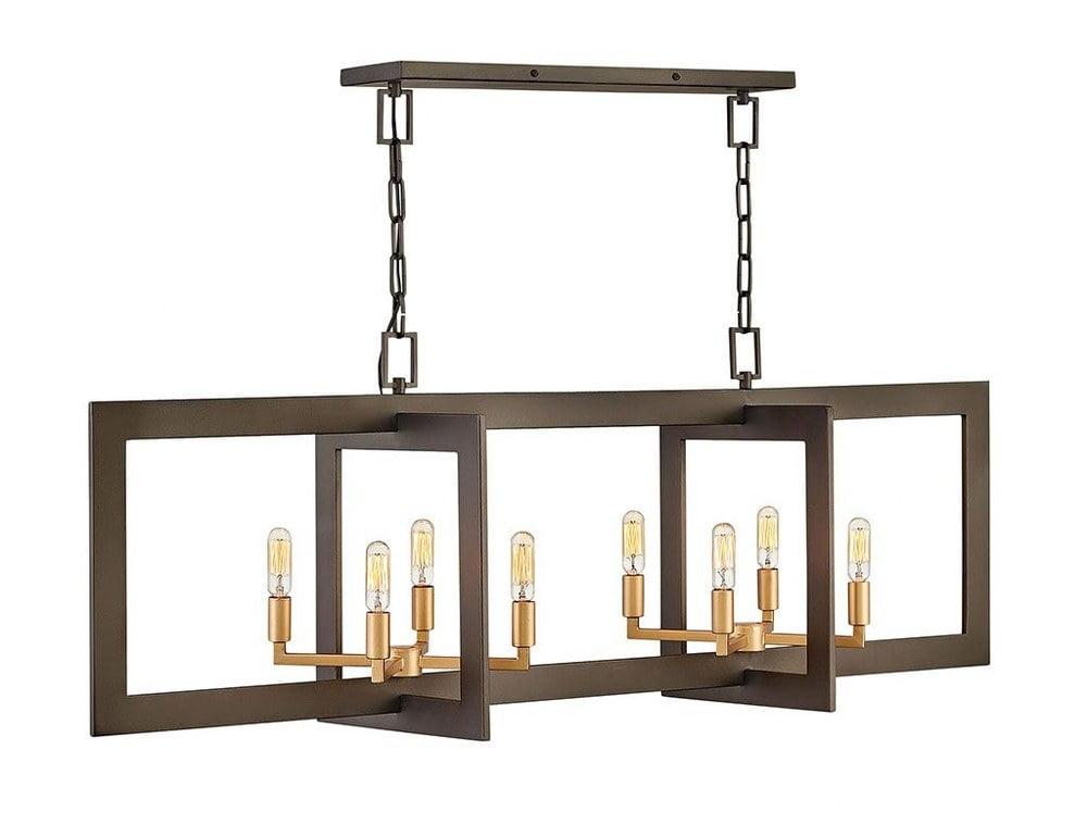 Hinkley Anders 8 - Light Candle Style Square / Rectangle Chandelier