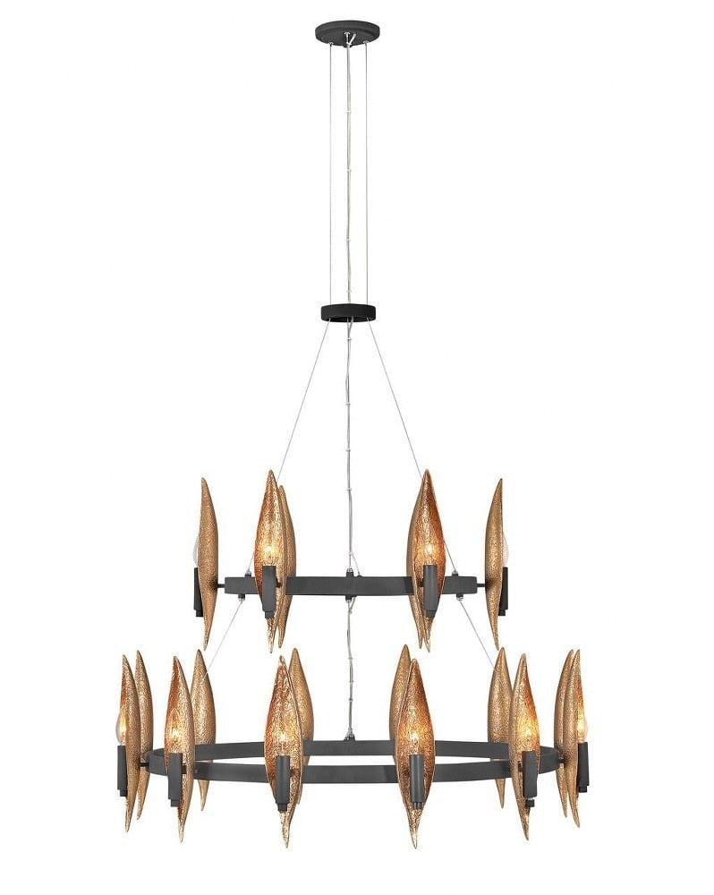 Willow 18 - Light Dimmable Tiered Chandelier