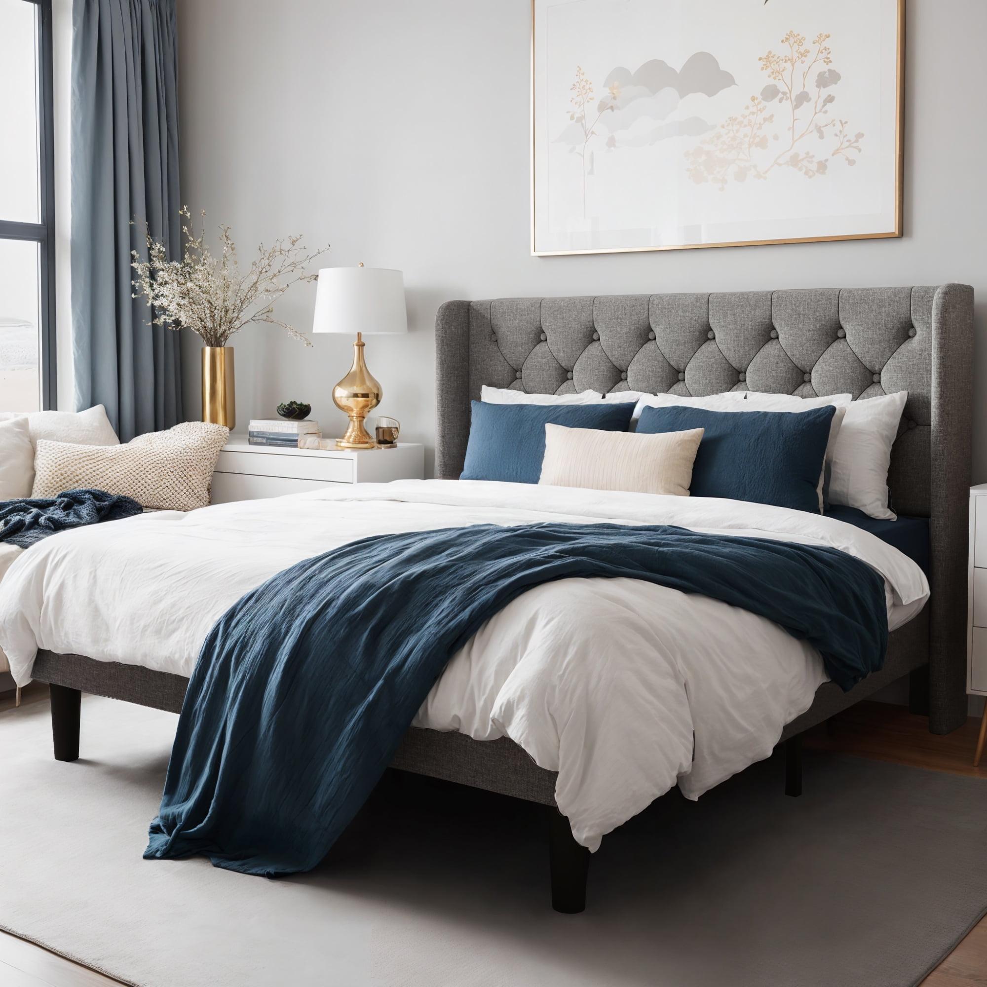 Latitude Run® Walace Upholstered Wingback Bed