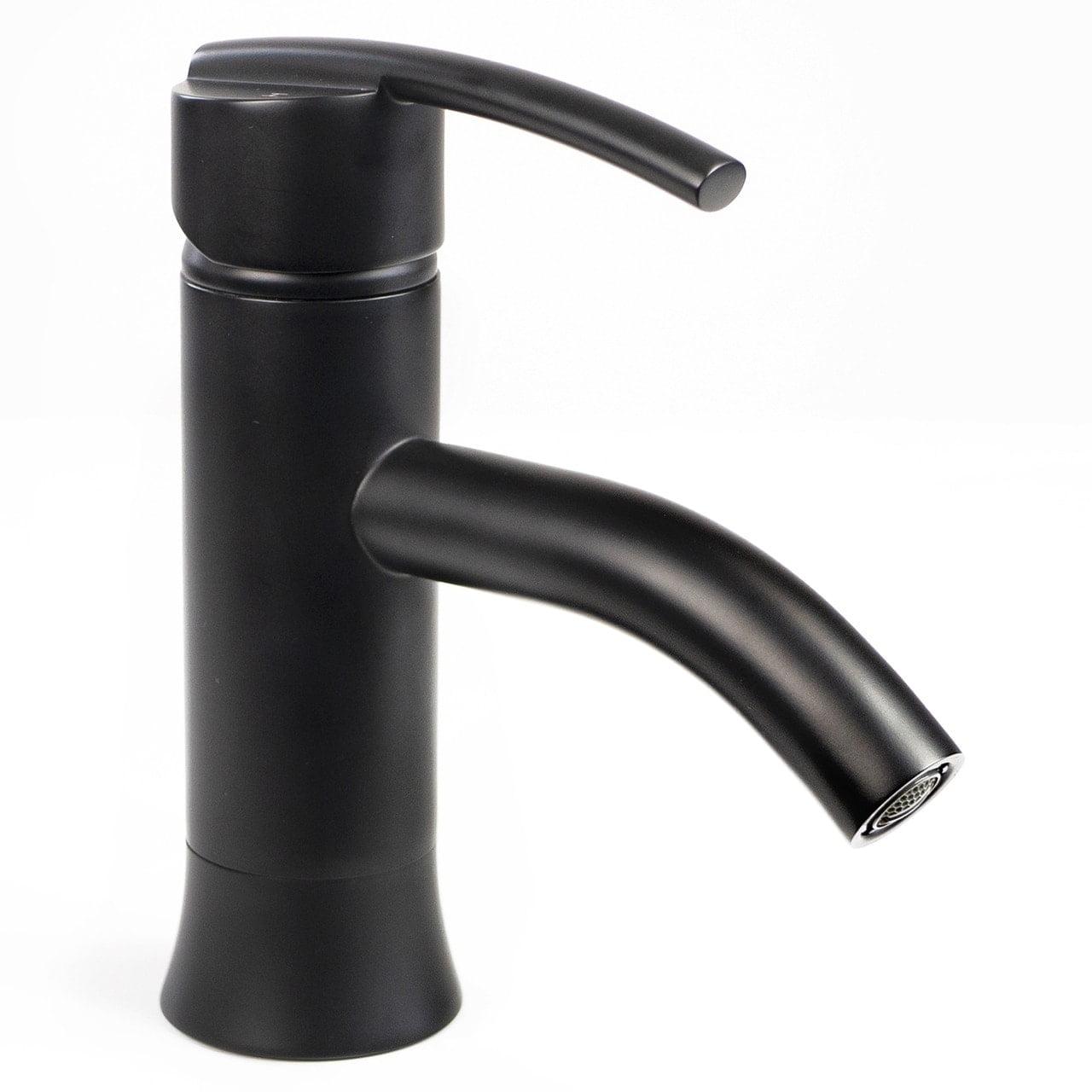 Elegant Modern Matte Black Nickel 7" Single-Hole Bathroom Faucet