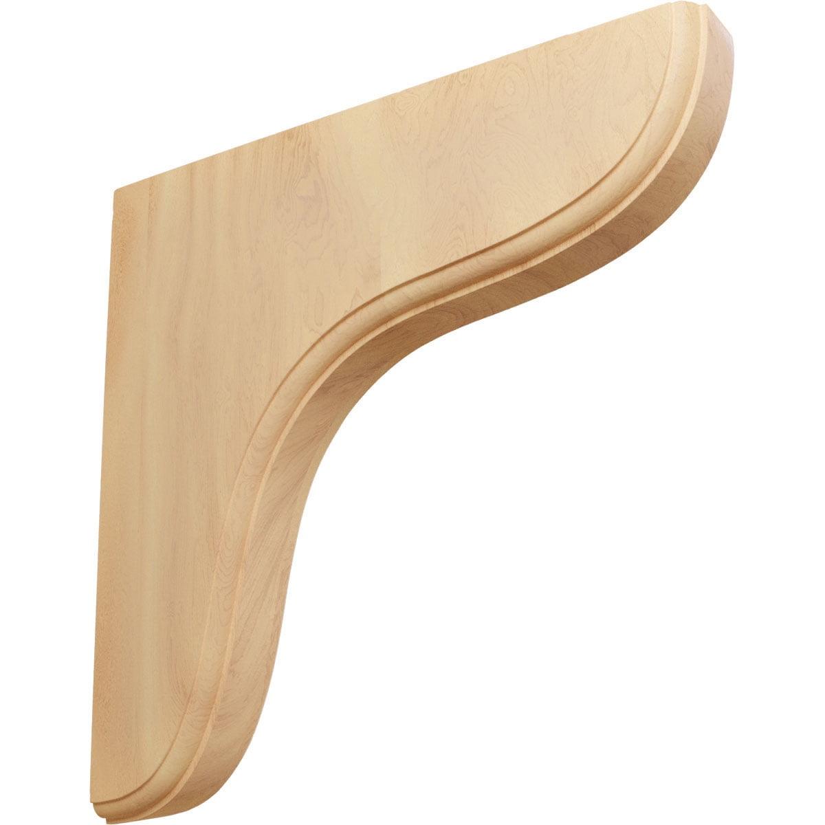 Ekena Millwork 1 3/4"W x 10 1/2"D x 10 1/2"H Eaton Wood Bracket, Red Oak