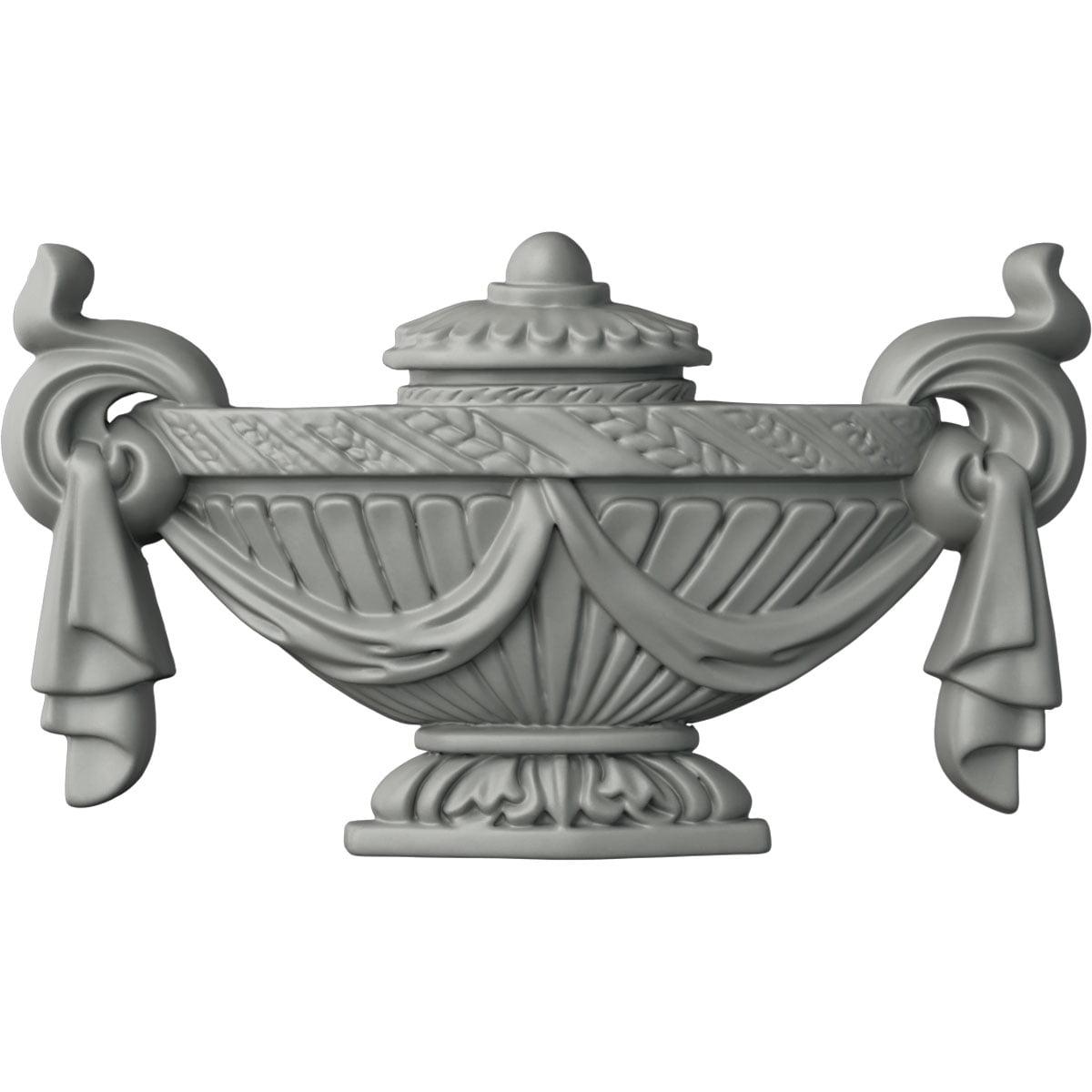 Gray Polyurethane Salem Urn Center Onlay Moulding