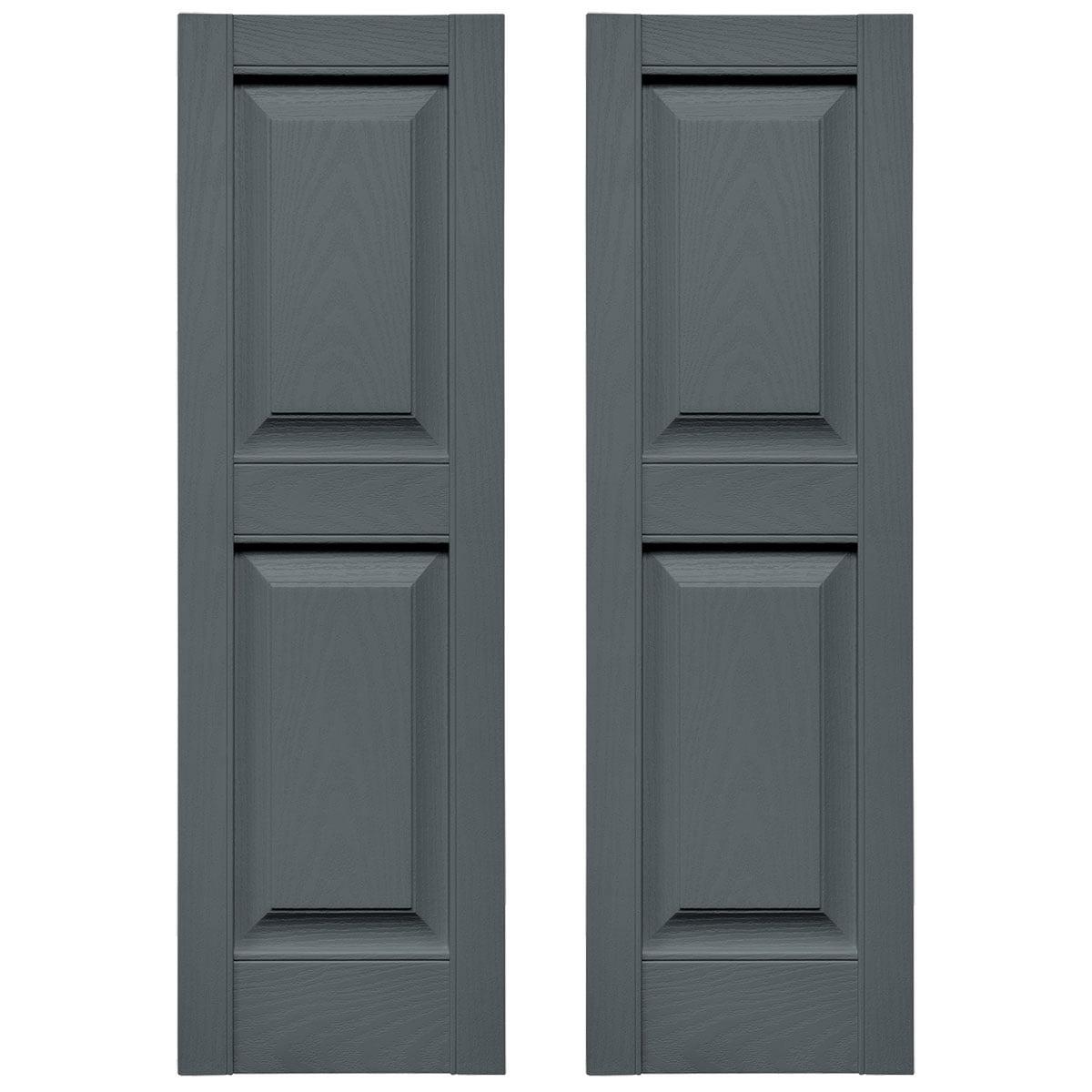 Builders Edge Builders Edge, TailorMade Two Equal Panels, Raised Panel Shutters, Includes Matching Installation Spikes (Per Pair)