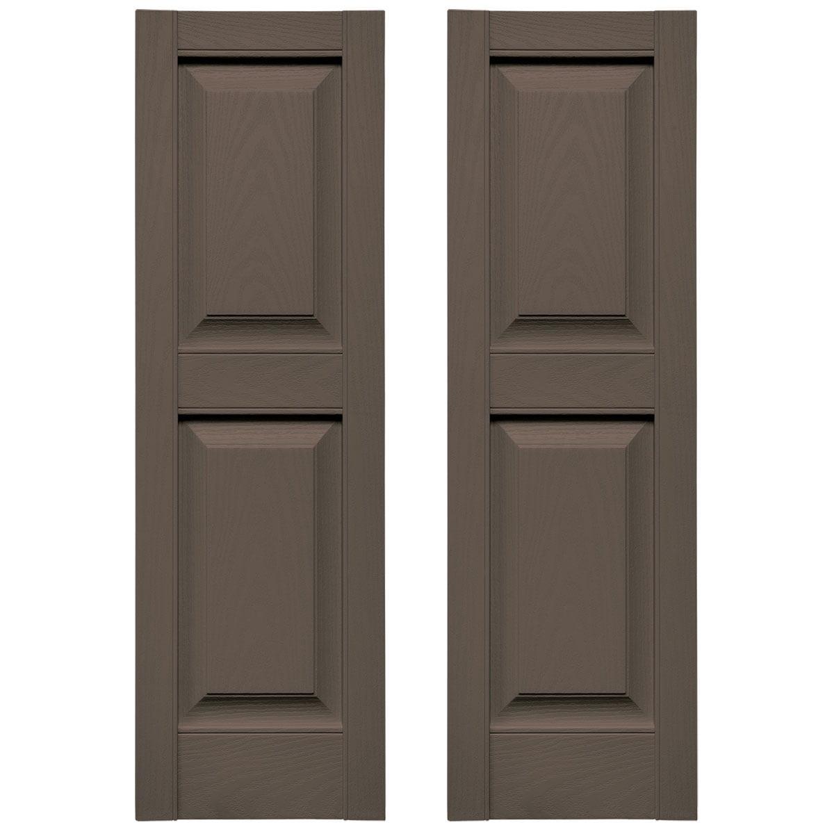 Builders Edge, TailorMade Two Equal Panels, Raised Panel Shutters, Includes Matching Installation Spikes (Per Pair) | Wayfair