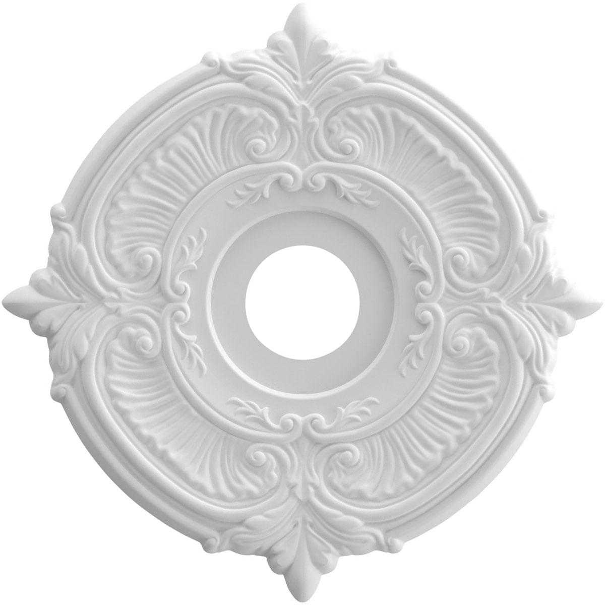 Attica White Thermoformed PVC Ceiling Medallion, 16" Diameter