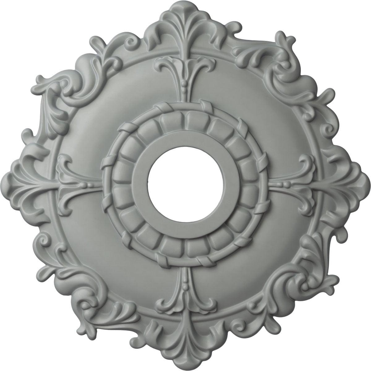 18" Primed Riley Circle Ceiling Medallion, Moisture & Rot Resistant