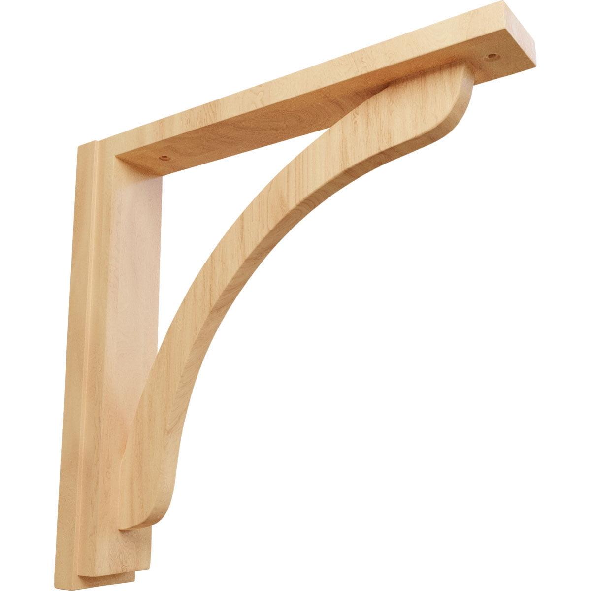 Red Oak 14.25" Hand-Carved Shelf Bracket