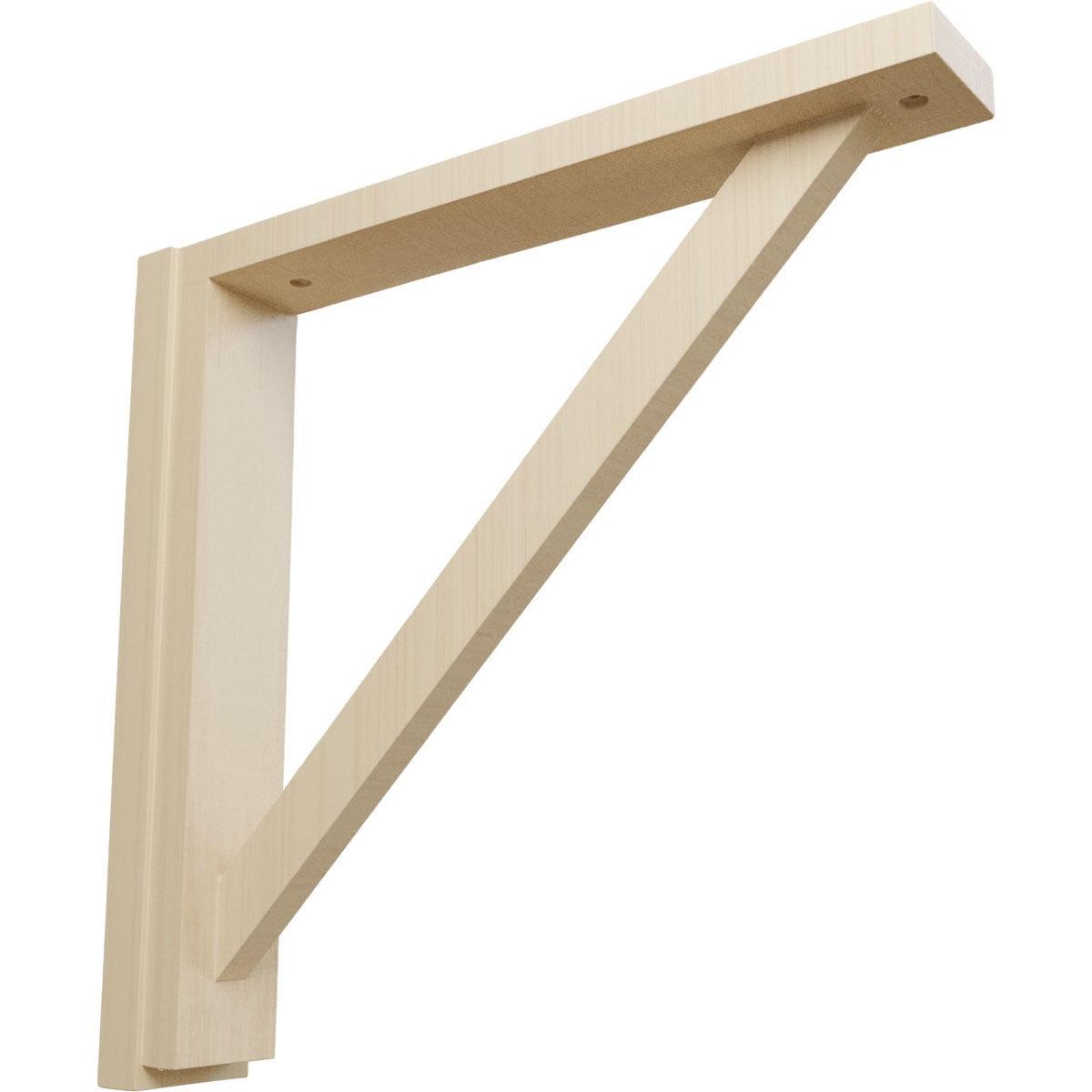 Traditional Rubberwood Shelf Bracket 2.5" W x 14.75" D x 14.25" H