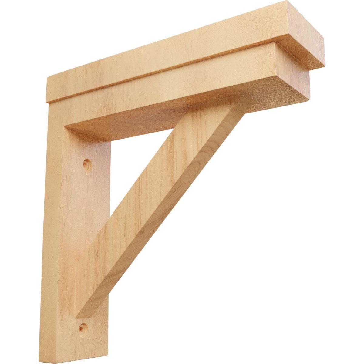 Ekena Millwork Traditional H 2.5'' W D Wood Bracket / Corbel