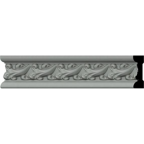 Ekena Millwork 2 1/4"H x 3/4"P x 94 1/2"L, (1 7/8" Repeat), Kinsley Chair Rail (Set of 2)