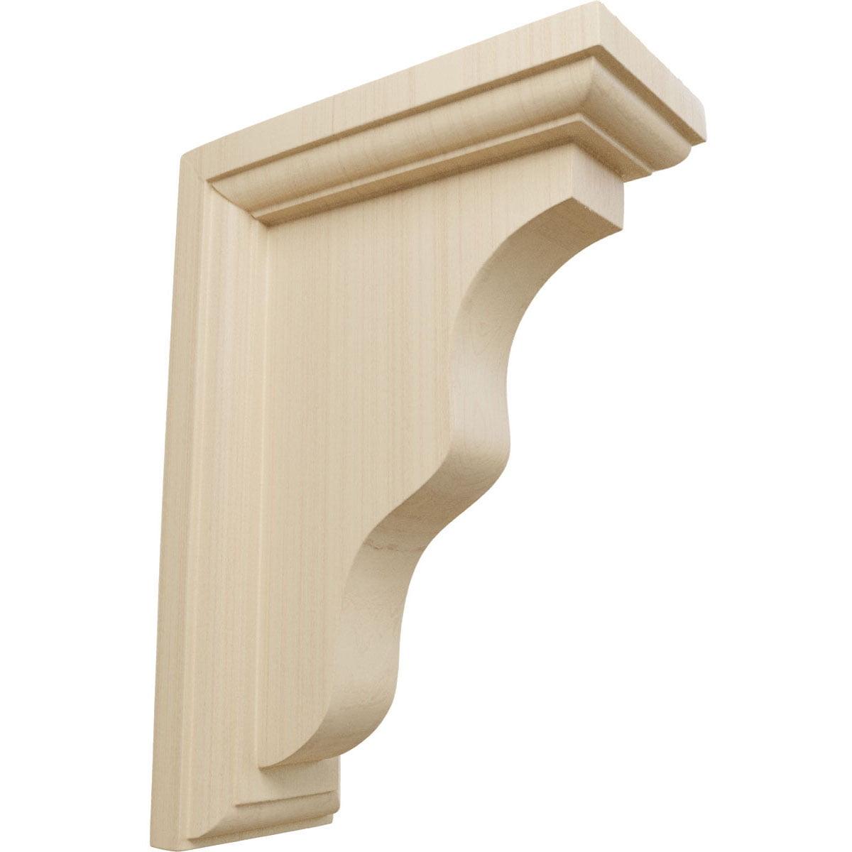 Ekena Millwork 2 1/4"W x 5"D x 7"H Hamilton Traditional Bracket, Rubberwood