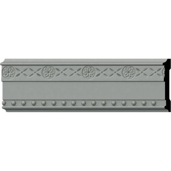 Ekena Millwork 2 3/4"H x 1/2"P x 94 1/2"L, (1 5/8" Repeat), Tralee Chair Rail (Set of 12)