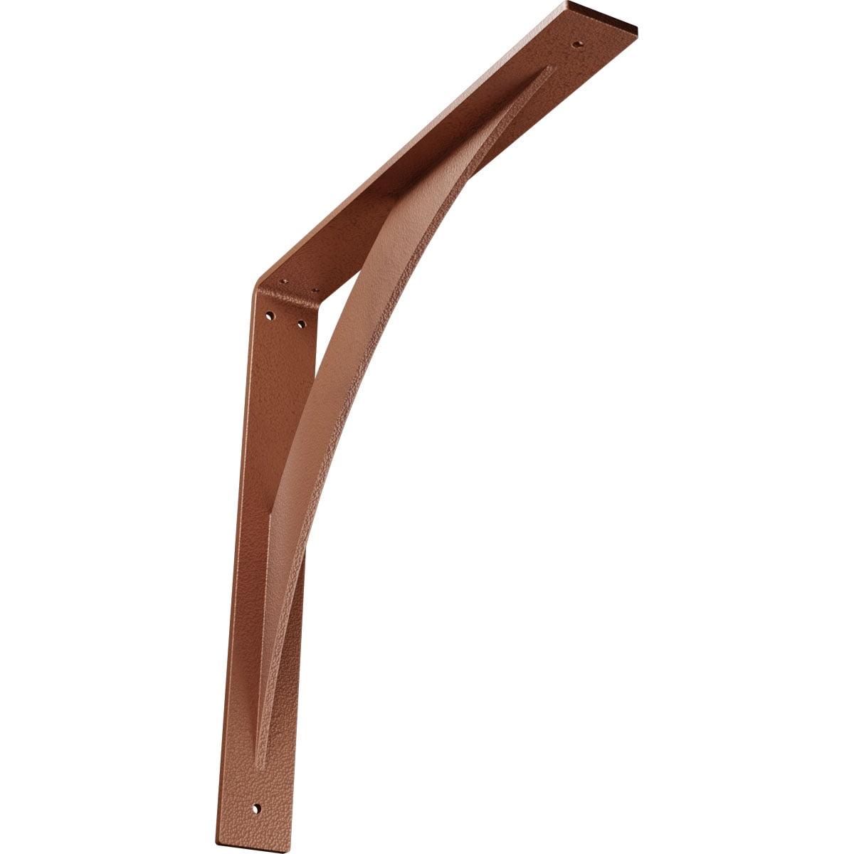 Ekena Millwork 2"W x 16"D x 16"H Legacy Steel Bracket, Hammered Copper