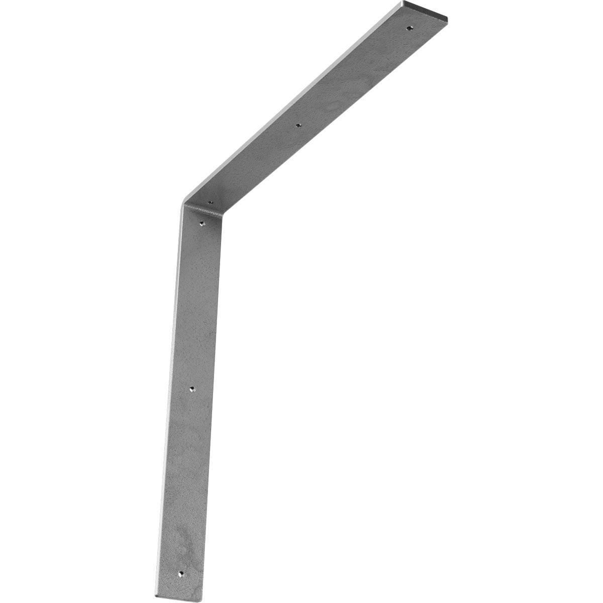 Hamilton Hammered Gray Steel Bracket 2"W x 18"D x 18"H