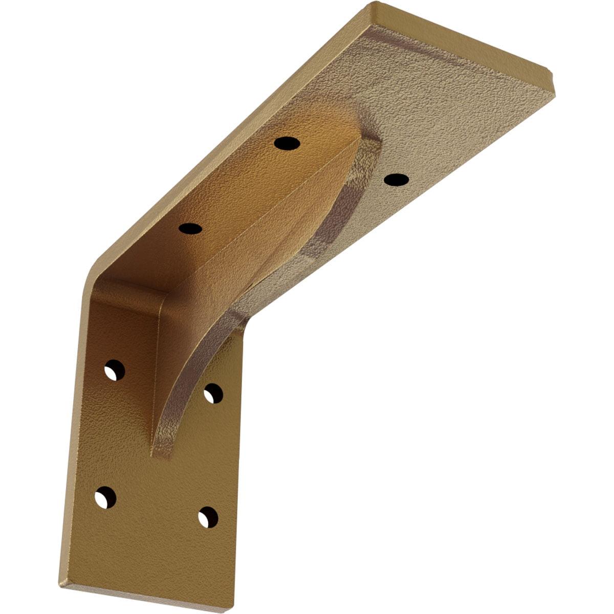 Hammered Gold 3.75" Industrial Steel Bracket for Shelving