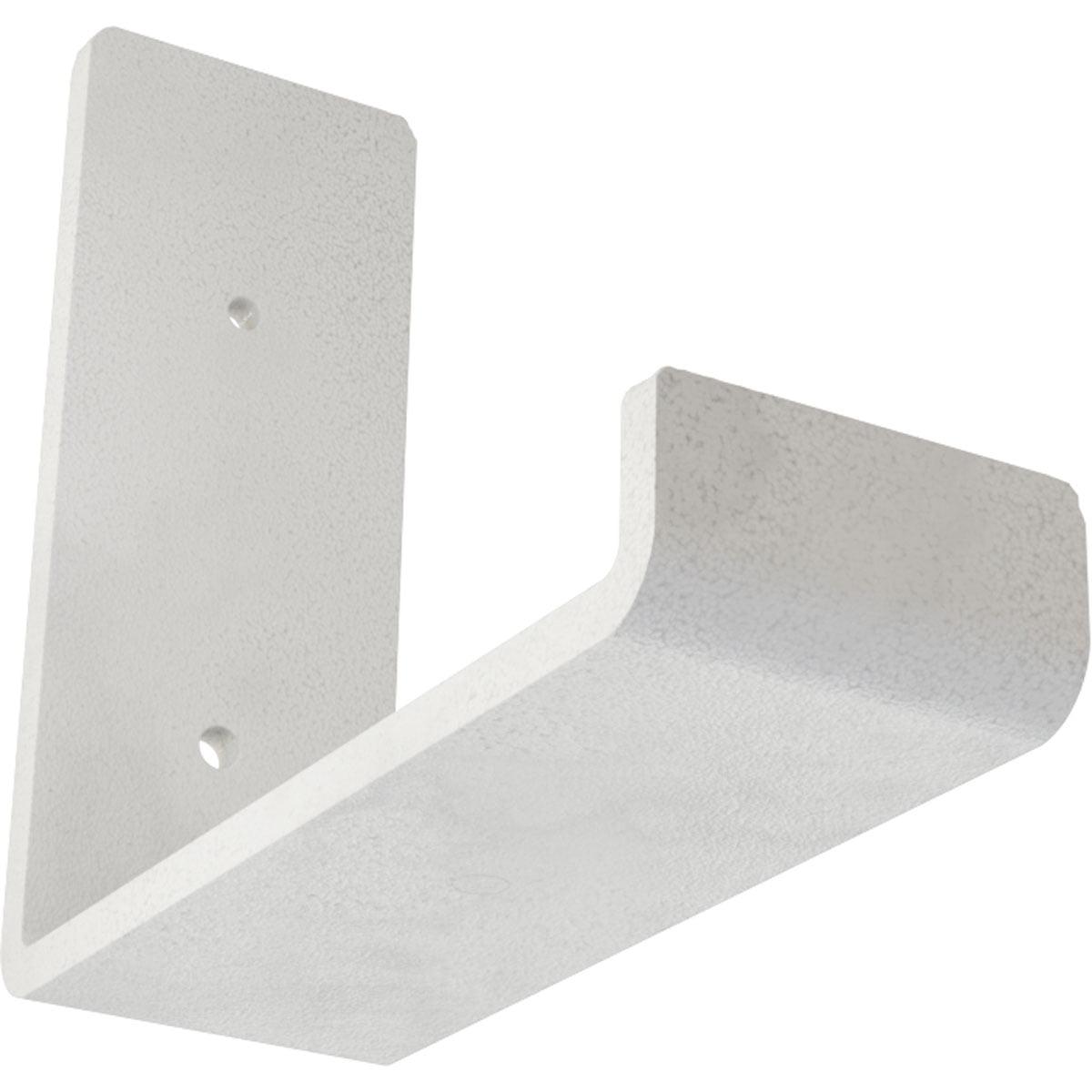 Hammered White Steel 5.5" Urban-Style Hanging Shelf Bracket